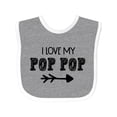 thumbnail image 1 of Inktastic I Love My Pop Pop with Arrow Boys or Girls Baby Bib, 1 of 4