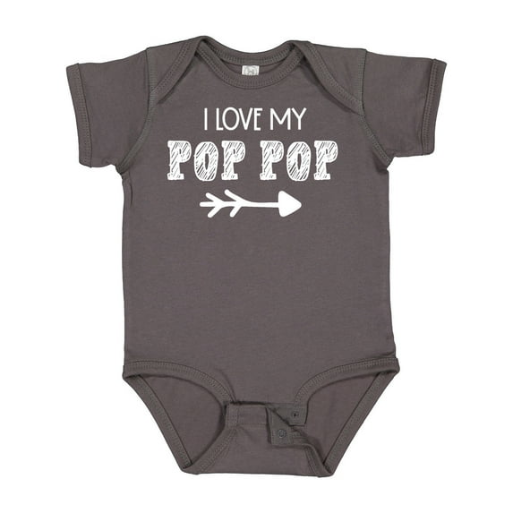 Inktastic I Love My Pop Pop with Arrow Boys or Girls Baby Bodysuit