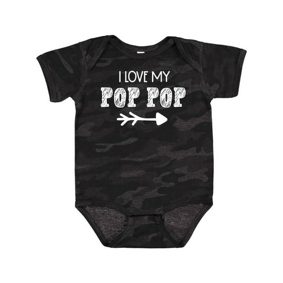 Inktastic I Love My Pop Pop with Arrow Boys or Girls Baby Bodysuit
