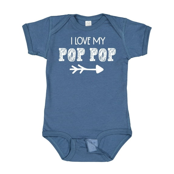 Inktastic I Love My Pop Pop with Arrow Boys or Girls Baby Bodysuit