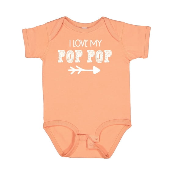 Inktastic I Love My Pop Pop with Arrow Boys or Girls Baby Bodysuit