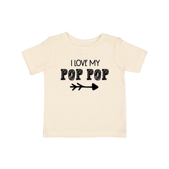 Inktastic I Love My Pop Pop with Arrow Boys or Girls Baby T-Shirt