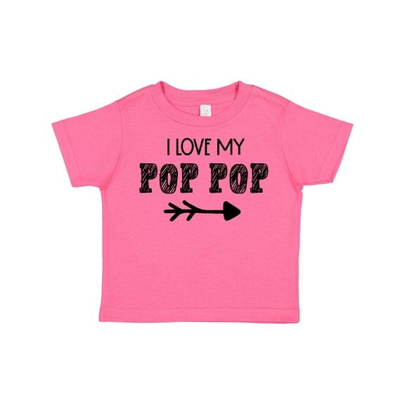Inktastic I Love My Pop Pop with Arrow Boys or Girls Toddler T-Shirt