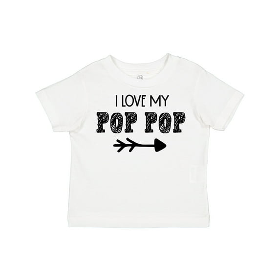 Inktastic I Love My Pop Pop with Arrow Boys or Girls Toddler T-Shirt
