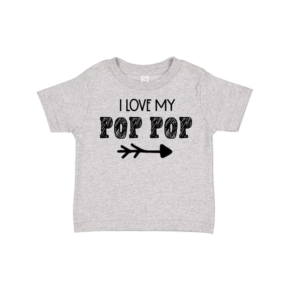 Inktastic I Love My Pop Pop with Arrow Boys or Girls Toddler T-Shirt