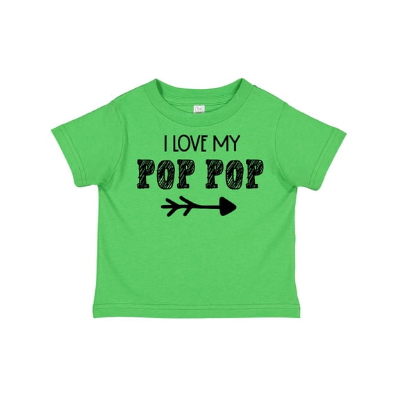 Inktastic I Love My Pop Pop with Arrow Boys or Girls Toddler T-Shirt