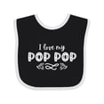 thumbnail image 1 of Inktastic I Love My Pop Pop with Hearts Boys or Girls Baby Bib, 1 of 4