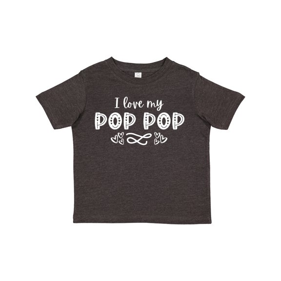 Inktastic I Love My Pop Pop with Hearts Boys or Girls Toddler T-Shirt