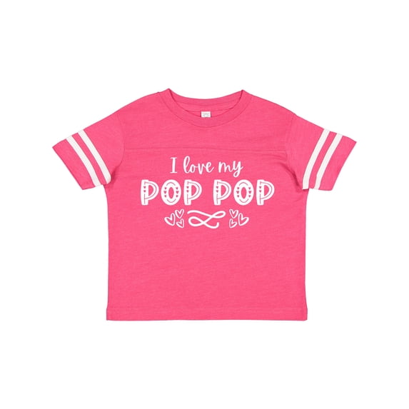 Inktastic I Love My Pop Pop with Hearts Boys or Girls Toddler T-Shirt