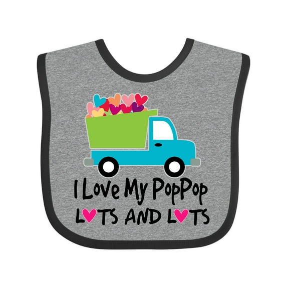 Inktastic I Love My PopPop Boys Baby Bib