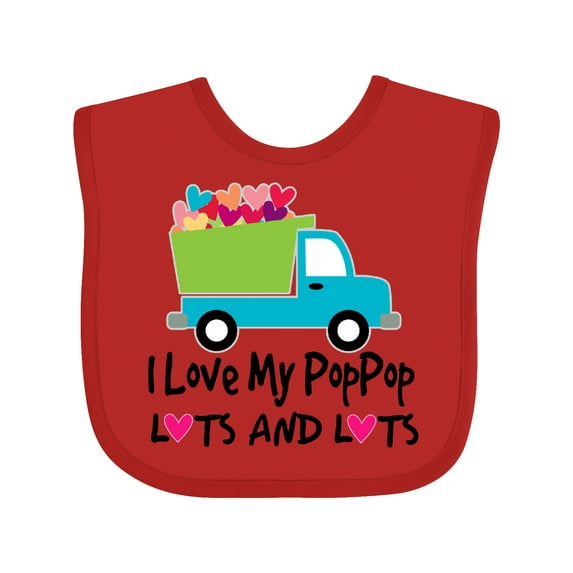 Inktastic I Love My PopPop Boys Baby Bib