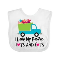 Inktastic I Love My PopPop Boys Baby Bib