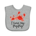 thumbnail image 1 of Inktastic I Love My Poppop Grandchild Boys or Girls Baby Bib, 1 of 4