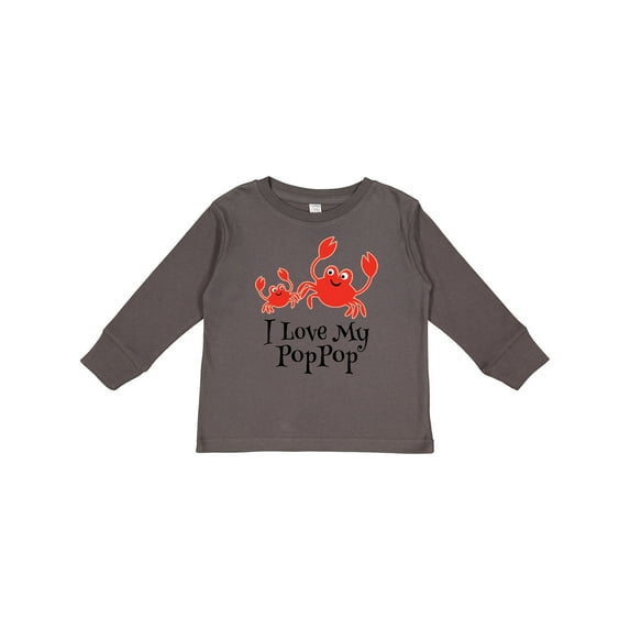 Inktastic I Love My PopPop grandchild Boys or Girls Long Sleeve Toddler T-Shirt