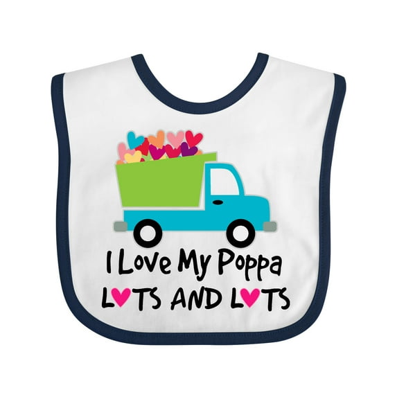 Inktastic I Love My Poppa Boys or Girls Baby Bib