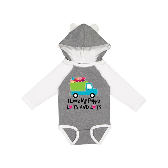 Inktastic I Love My Poppa Boys or Girls Long Sleeve Baby Bodysuit