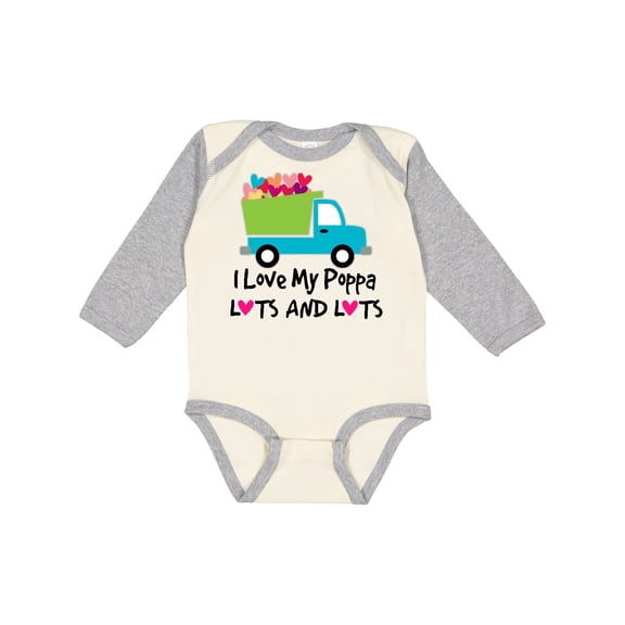 Inktastic I Love My Poppa Boys or Girls Long Sleeve Baby Bodysuit