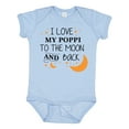thumbnail image 1 of Inktastic I Love My Poppi to the Moon and Back Boys or Girls Baby Bodysuit, 1 of 5