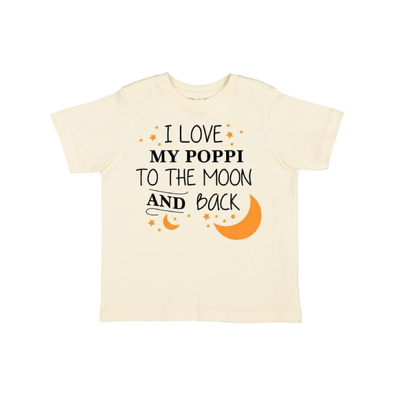 Inktastic I Love My Poppi to the Moon and Back Boys or Girls Toddler T-Shirt