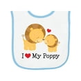 thumbnail image 1 of Inktastic I Love My Poppy Grandpa Baby Terry Cloth Bib, 1 of 3