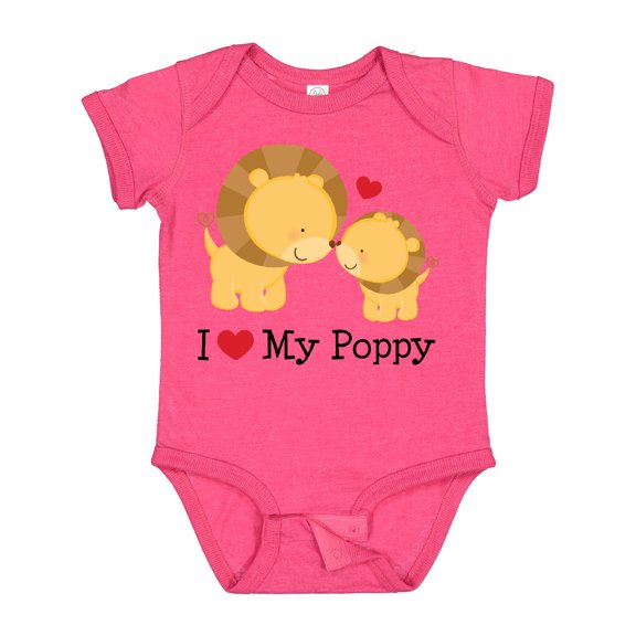 Inktastic I Love My Poppy Grandpa Boys or Girls Baby Bodysuit