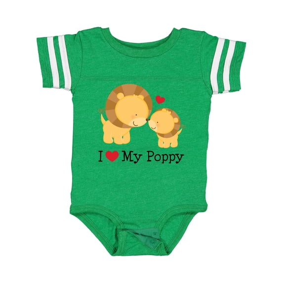 Inktastic I Love My Poppy Grandpa Boys or Girls Baby Bodysuit