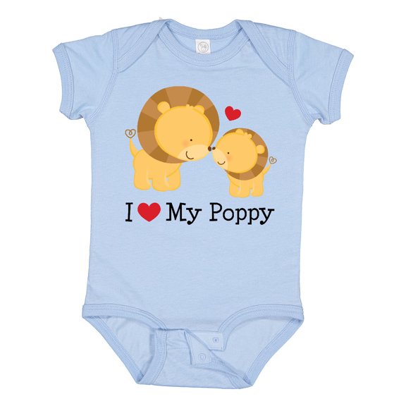 Inktastic I Love My Poppy Grandpa Boys or Girls Baby Bodysuit