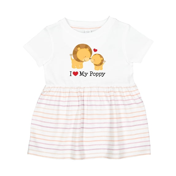 Inktastic I Love My Poppy Grandpa Girls Baby Dress