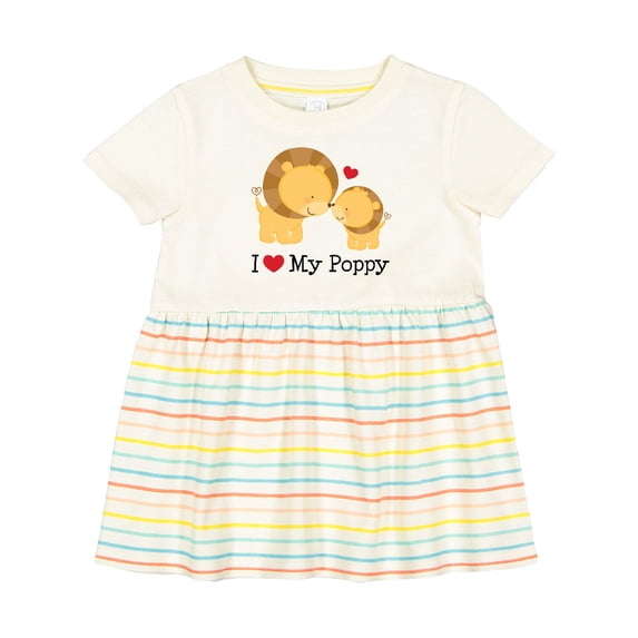 Inktastic I Love My Poppy Grandpa Girls Baby Dress