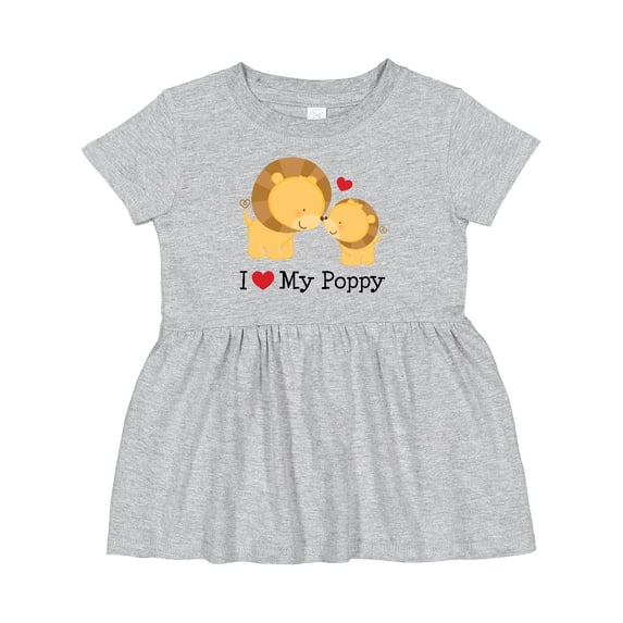 Inktastic I Love My Poppy Grandpa Girls Baby Dress