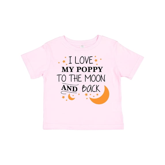Inktastic I Love My Poppy To The Moon and Back Boys or Girls Toddler T-Shirt