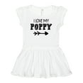 thumbnail image 1 of Inktastic I Love My Poppy with Arrow Girls Baby Dress, 1 of 5