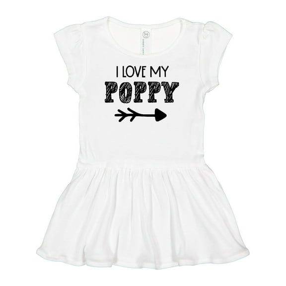 Inktastic I Love My Poppy with Arrow Girls Baby Dress
