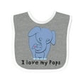 thumbnail image 1 of Inktastic I Love My Pops Elephant Blue Boys Baby Bib, 1 of 4
