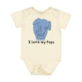 thumbnail image 1 of Inktastic I Love My Pops Elephant Blue Boys Baby Bodysuit, 1 of 5