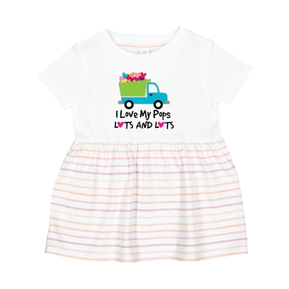 Inktastic I Love My Pops Girls Baby Dress