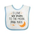 thumbnail image 1 of Inktastic I Love My Pops to the Moon and Back Boys or Girls Baby Bib, 1 of 4