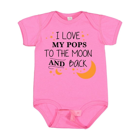 Inktastic I Love My Pops to the Moon and Back Boys or Girls Baby Bodysuit