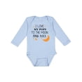 thumbnail image 1 of Inktastic I Love My Pops to the Moon and Back Boys or Girls Long Sleeve Baby Bodysuit, 1 of 5