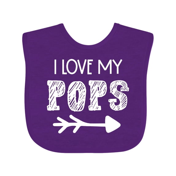 Inktastic I Love My Pops with Arrow Boys or Girls Baby Bib