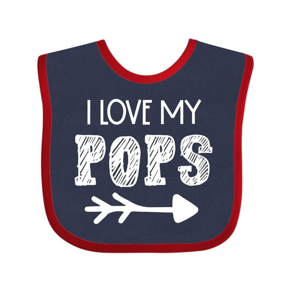 Inktastic I Love My Pops with Arrow Boys or Girls Baby Bib
