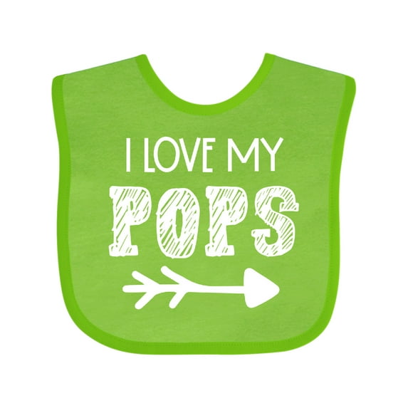 Inktastic I Love My Pops with Arrow Boys or Girls Baby Bib