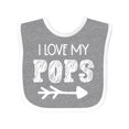 thumbnail image 1 of Inktastic I Love My Pops with Arrow Boys or Girls Baby Bib, 1 of 4
