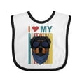 thumbnail image 1 of Inktastic I Love My Rottweiler Dog Boys or Girls Baby Bib, 1 of 4