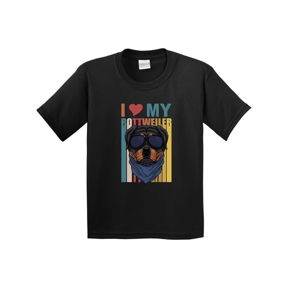 Inktastic I Love My Rottweiler Dog Youth T-Shirt