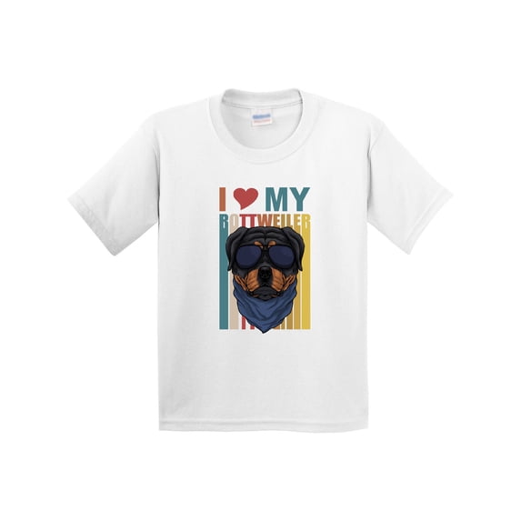 Inktastic I Love My Rottweiler Dog Youth T-Shirt