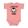 thumbnail image 1 of Inktastic I Love My Saba with Cute Penguin and Hearts Girls Baby Bodysuit, 1 of 5