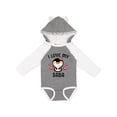 thumbnail image 1 of Inktastic I Love My Saba with Cute Penguin and Hearts Girls Long Sleeve Baby Bodysuit, 1 of 5