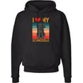 thumbnail image 1 of Inktastic I Love My Schnoodle Adult Hoodie Sweatshirt, 1 of 4