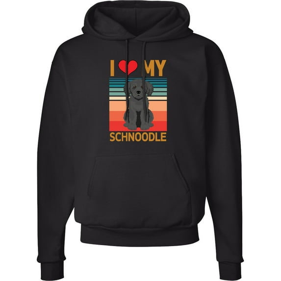 Inktastic I Love My Schnoodle Adult Hoodie Sweatshirt